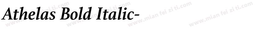 Athelas Bold Italic字体转换